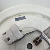 Minimalist  metal and glass flushmount wall light by bega lights, germany, 1980s