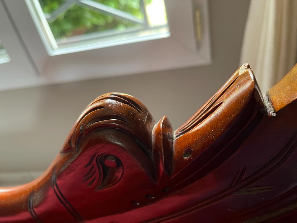 Red velvet daybed