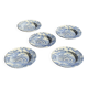 Lot de 5 assiettes anglaises bleues D23