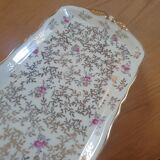 Rectangular dish in vintage Limoges enameled porcelain