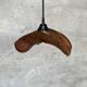 Small pendant light in corrugated teak leaf (Small D:30 H:20)