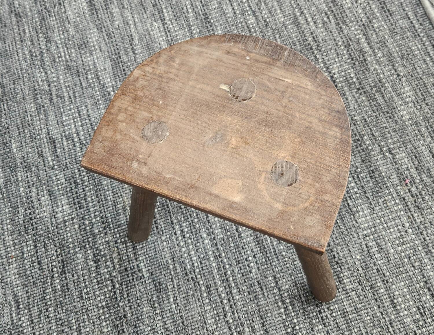 Vintage wooden tripod stool