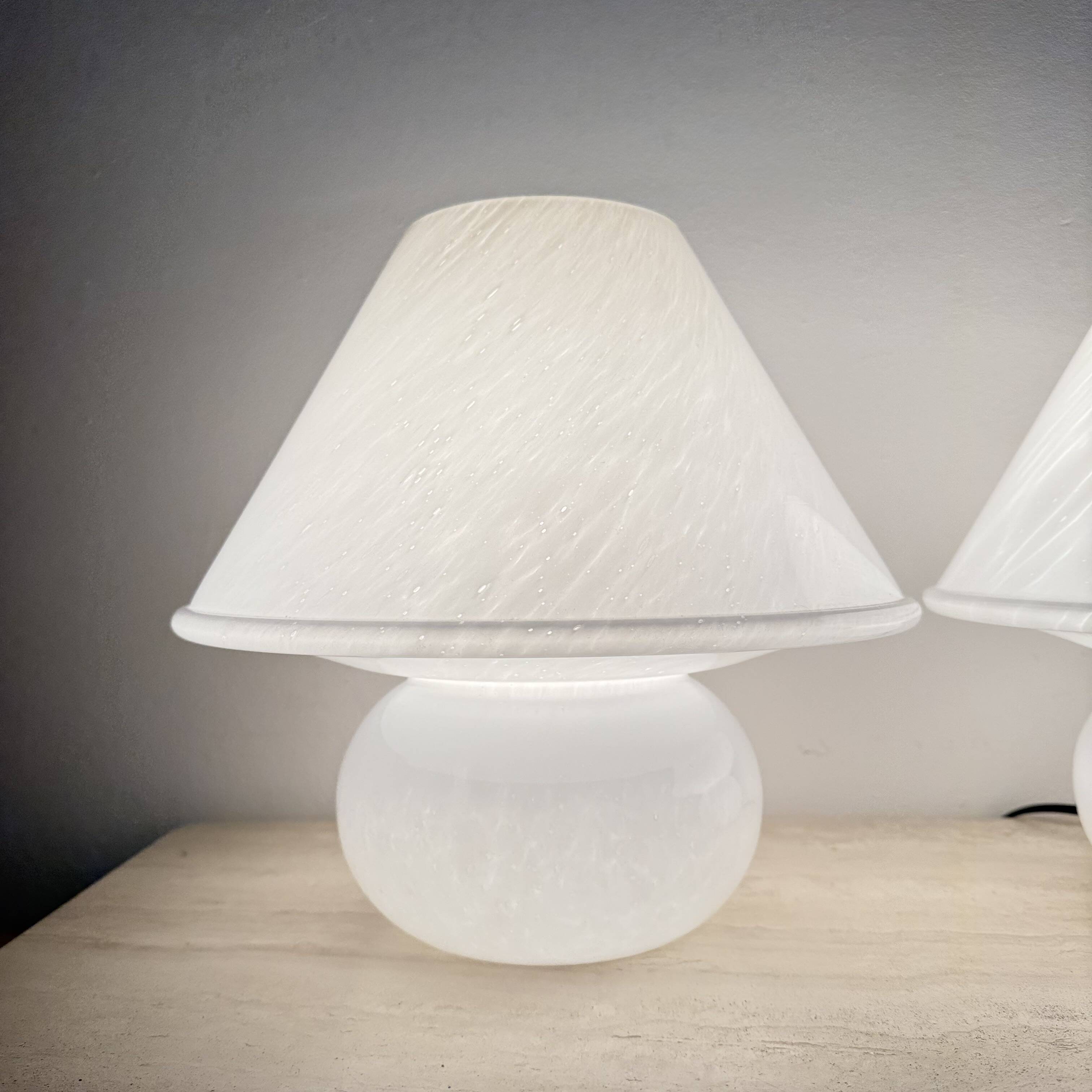 Limburg Glashütte glass table lamp mushroom , 1970’s