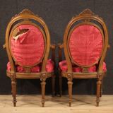Pair of walnut armchairs from XIXth century