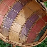Retro egg wicker basket