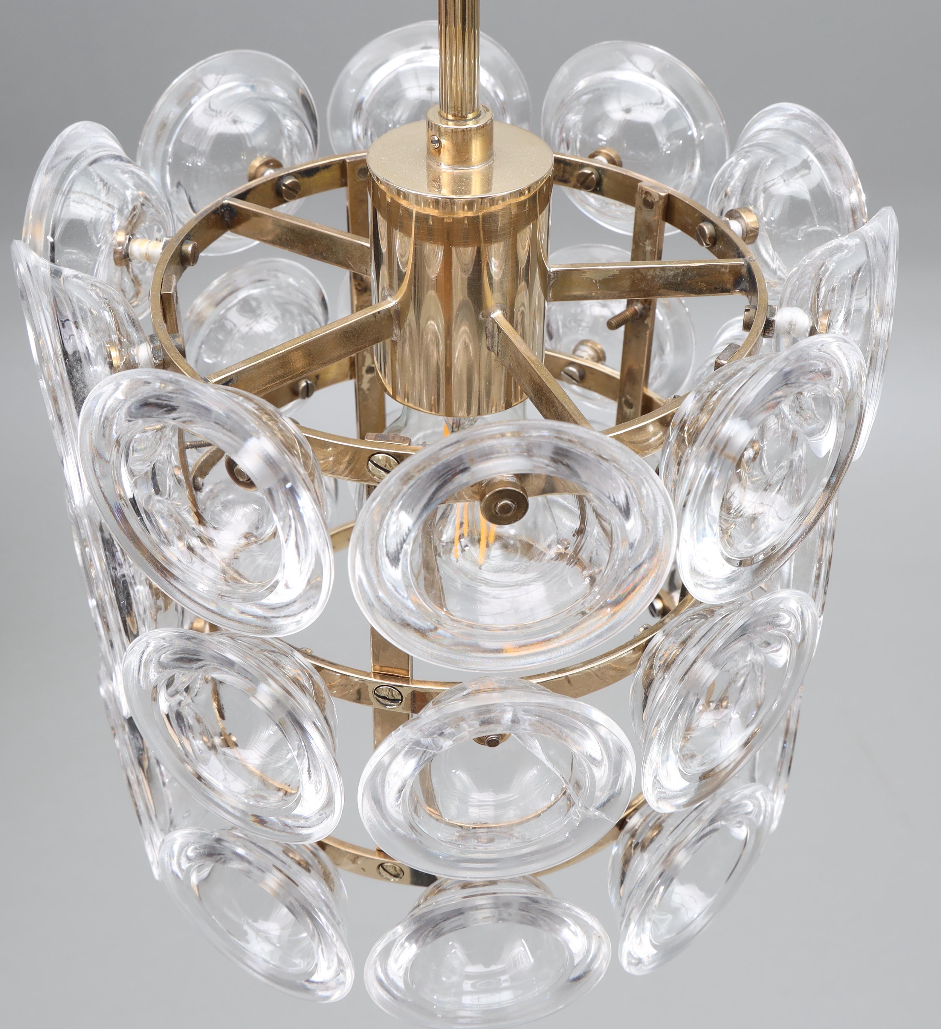 Lampe suspendue Carl Fagerlund pour Orrefors, Suède, 1960