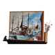 Original Swedish oil on canvas from the mid-century "Marina" by Steu (1971) - Framed