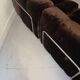 Modular sofa metal and velvet design 1970