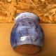 Old Vintage Blue Enamelled Terracotta Carafe Refresher Pitcher