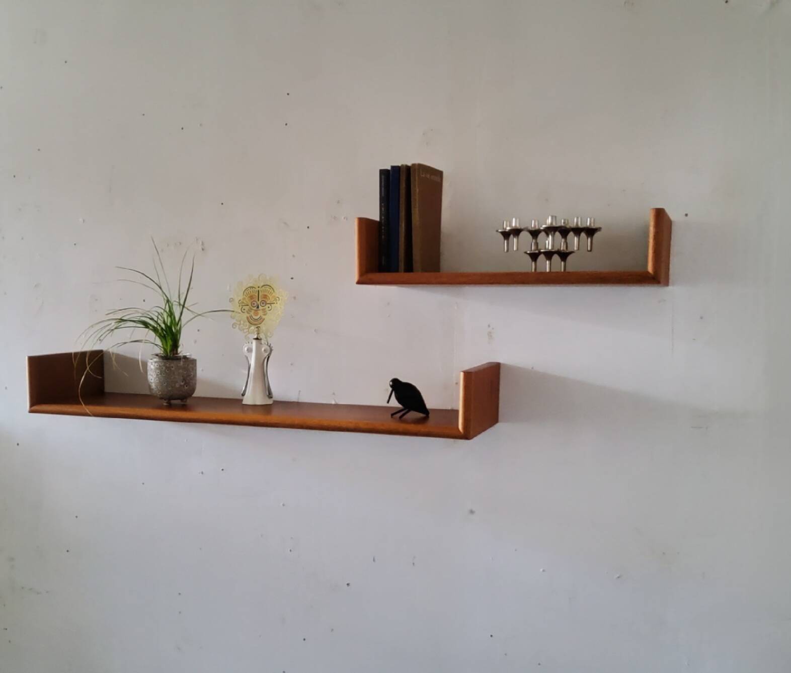 Floating wall shelves, 1960.