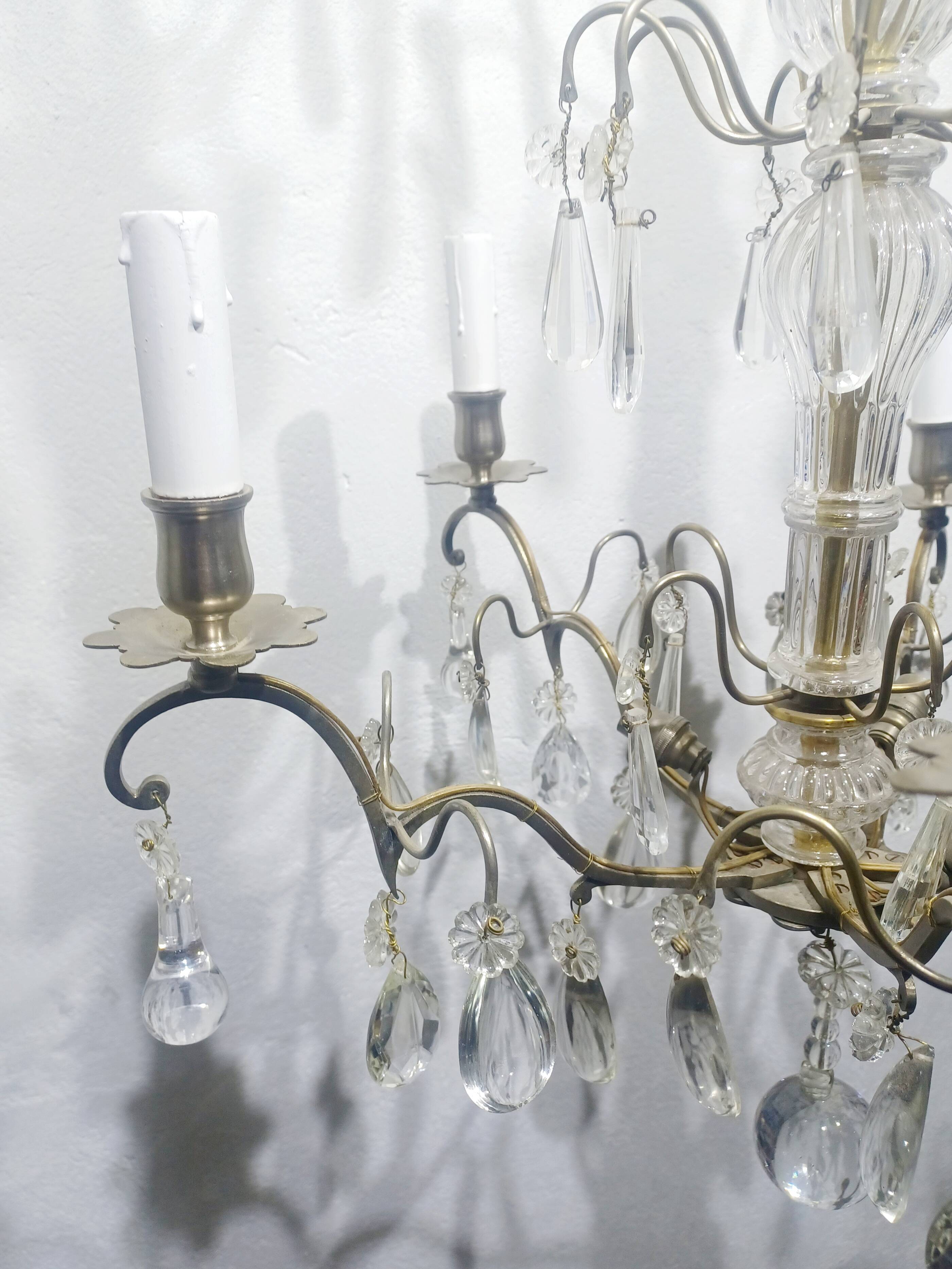 5-light crystal chandelier
