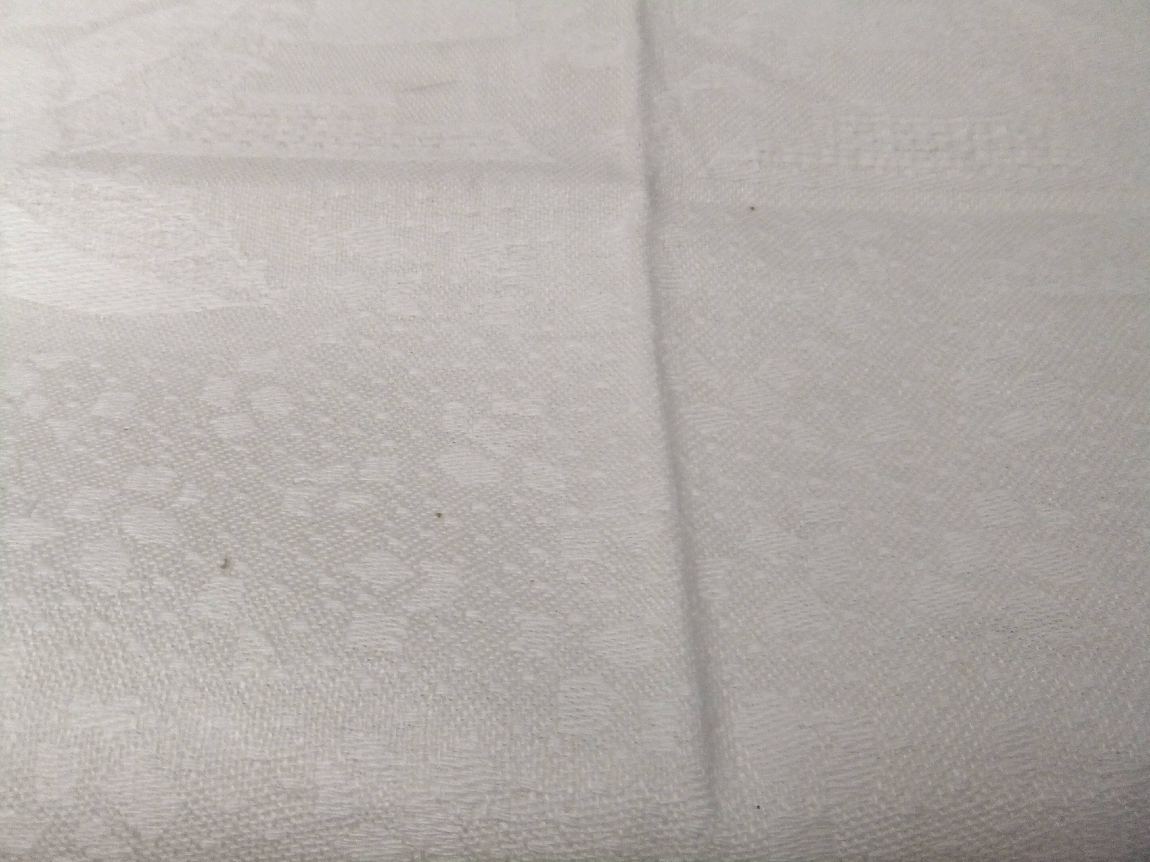 Old damask napkins with flower decoration set of 9