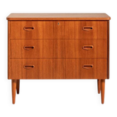 Commode en teck scandinave, années 1950/60.