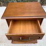 English chest of drawers in solid oak satin wood