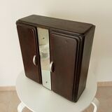 Vintage metal medicine cabinet from the 1950s