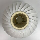 Midcentury extendable brass wall mount with cocoon and sisal shade Lars Schioler, 1960s