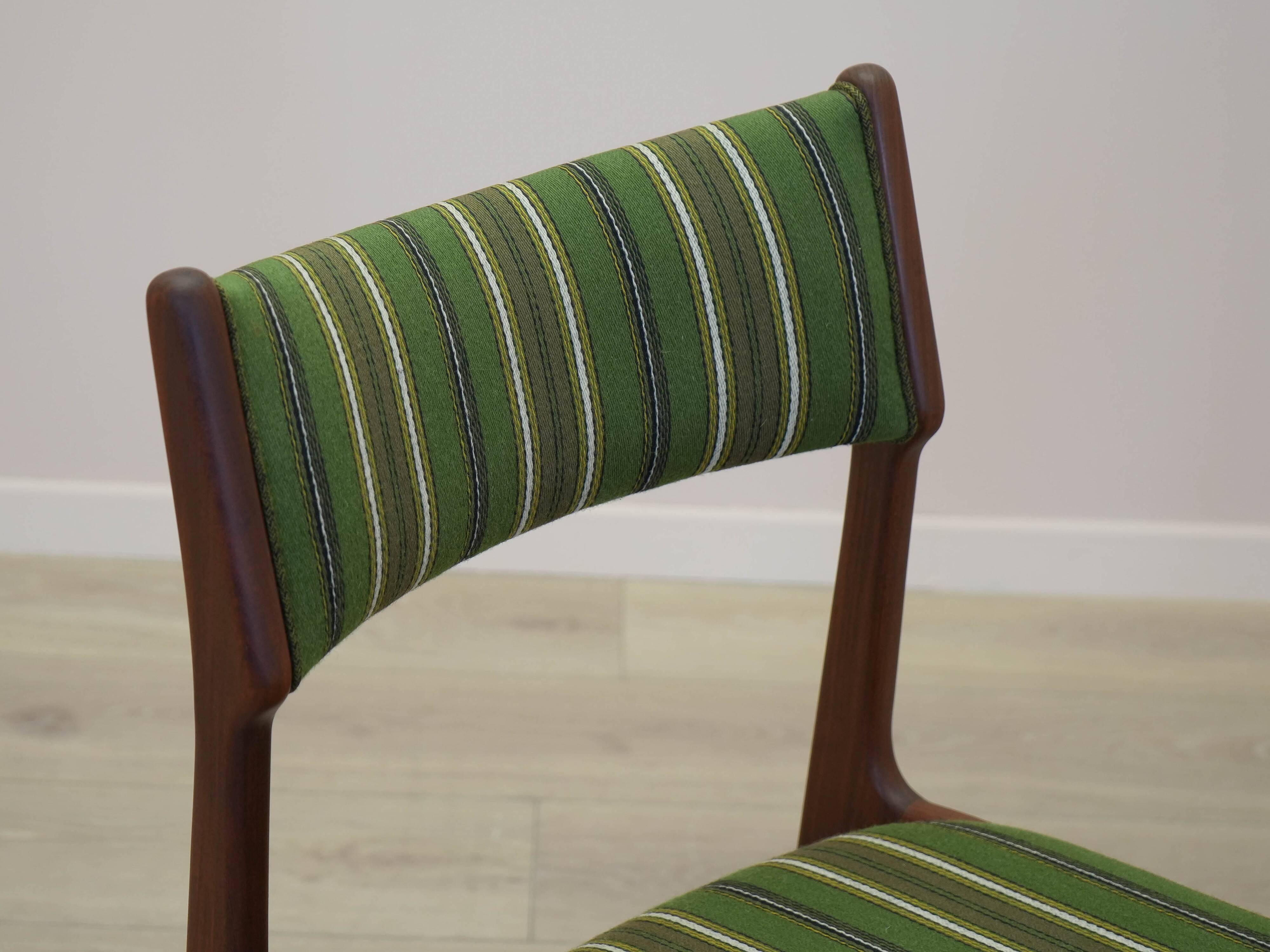 Set of two teak chairs, Danish design, 1970s, made in Denmark