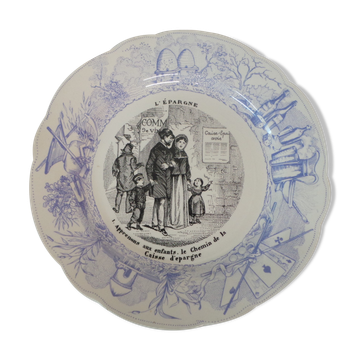 Decorative plate saying sarreguemines
