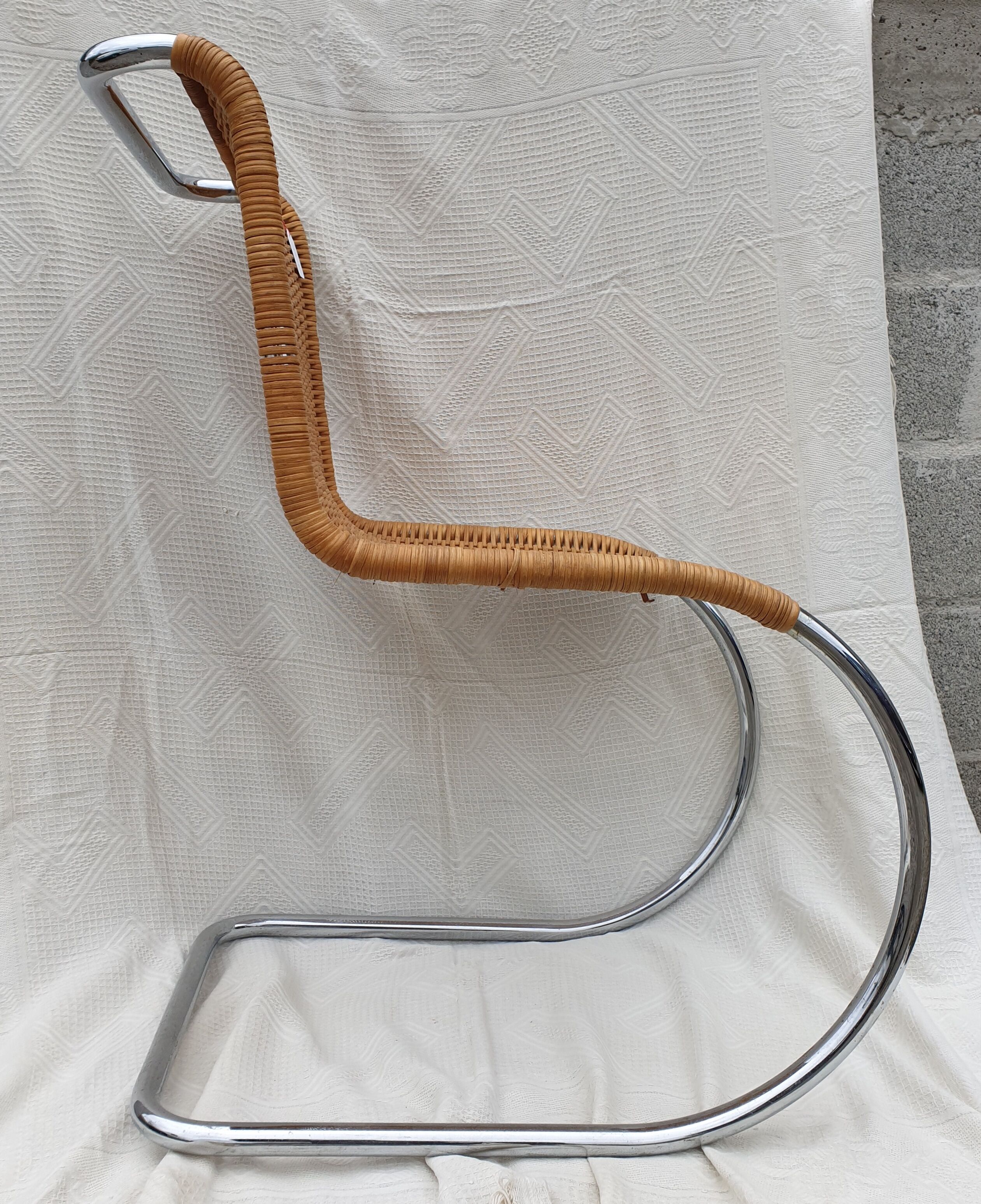 Mr 10 rattan armchair by Ludwig Mies Van der Rohe