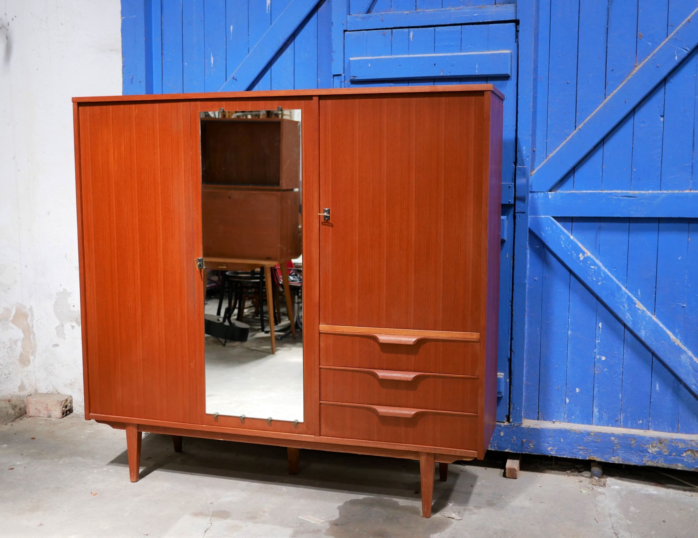 Vintage teak wardrobe