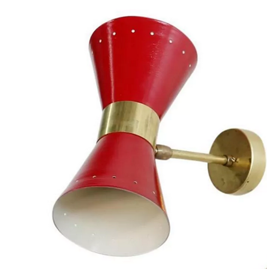 Red diabolo wall lamp