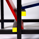 Armchair "Rouge Bleu" Bauhaus spirit, 1970s