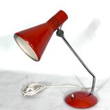Stilnovo Milano, salmon orange table lamp from the 60s, signed