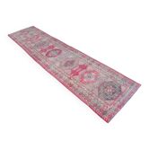 Tapis couloir long turc des années 1940 89x360