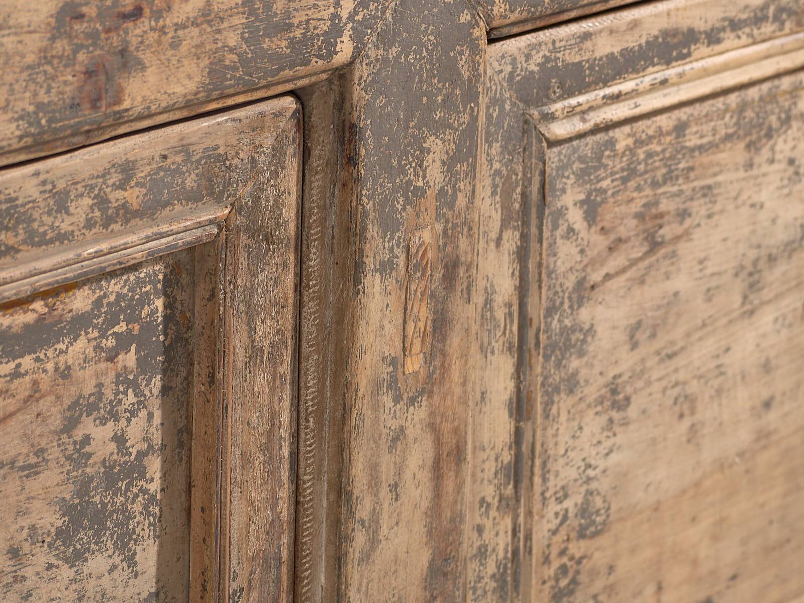 Old living room sideboard with gray patina (circa 1900) #47