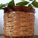 Vintage rattan and bamboo basket - Traditional weaving from China
