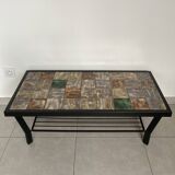 Vintage metal and earthenware coffee table from the 50s/60s