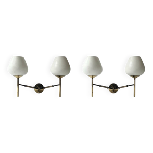 2 Appliques double en - verre