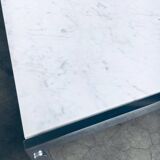 Postmodern Italian Carrara Marble Low Coffee Table, 1970s