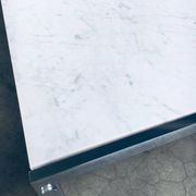 Postmodern Italian Carrara Marble Low Coffee Table, 1970s
