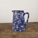 Blue pitcher - Hillchurch Pottery "Flora", England