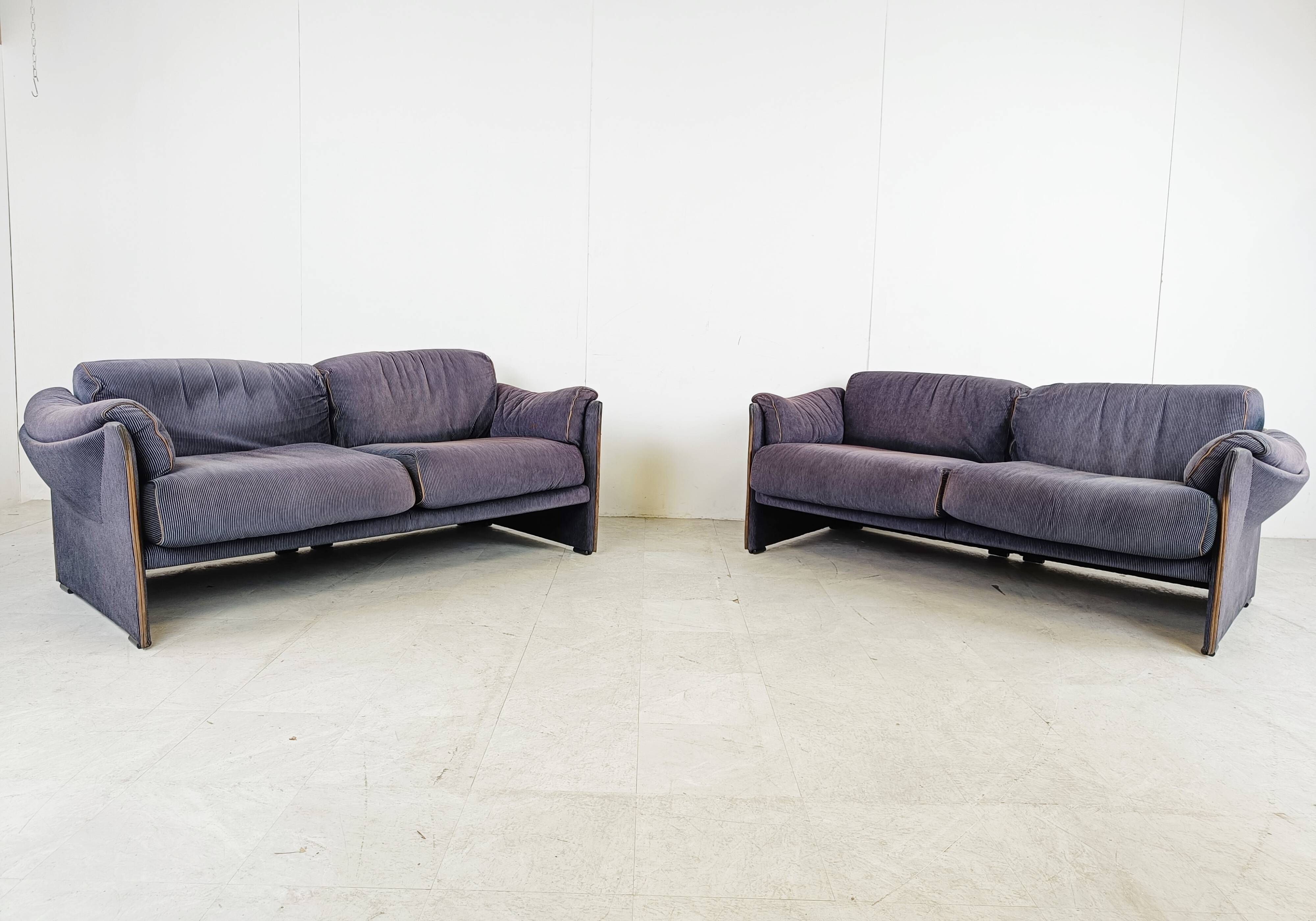 Pair of DUC sofas by Mario Bellini for Cassina, 1970s