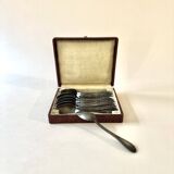 Service of 12 silver-plated dessert spoons