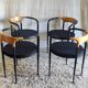 80s metal and wood designer chair