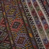 Vintage Turkish Oushak Rug Handwoven 141x356 cm