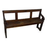Banc en chêne du 19 e siècle