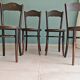 Rare set of 4 Jacob & Josef Kohn bistro chairs, bent wood, stamped 1900.