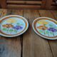 Plates Porcelain Digoin Anemones Sarreguemines Old dp 0722127