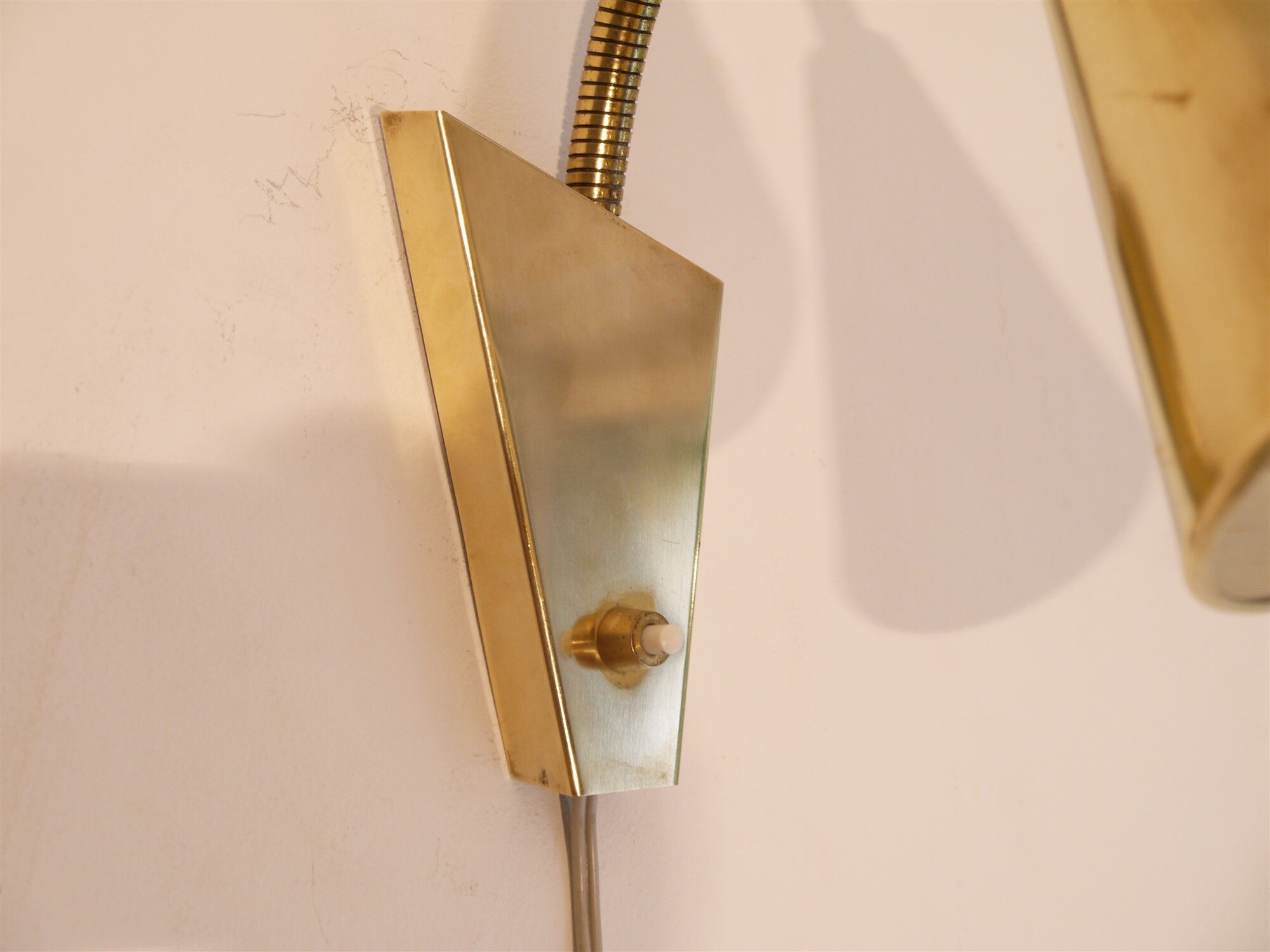 Pair of wall lamps brass 1960