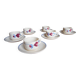 6 vintage Lunéville cups with saucers