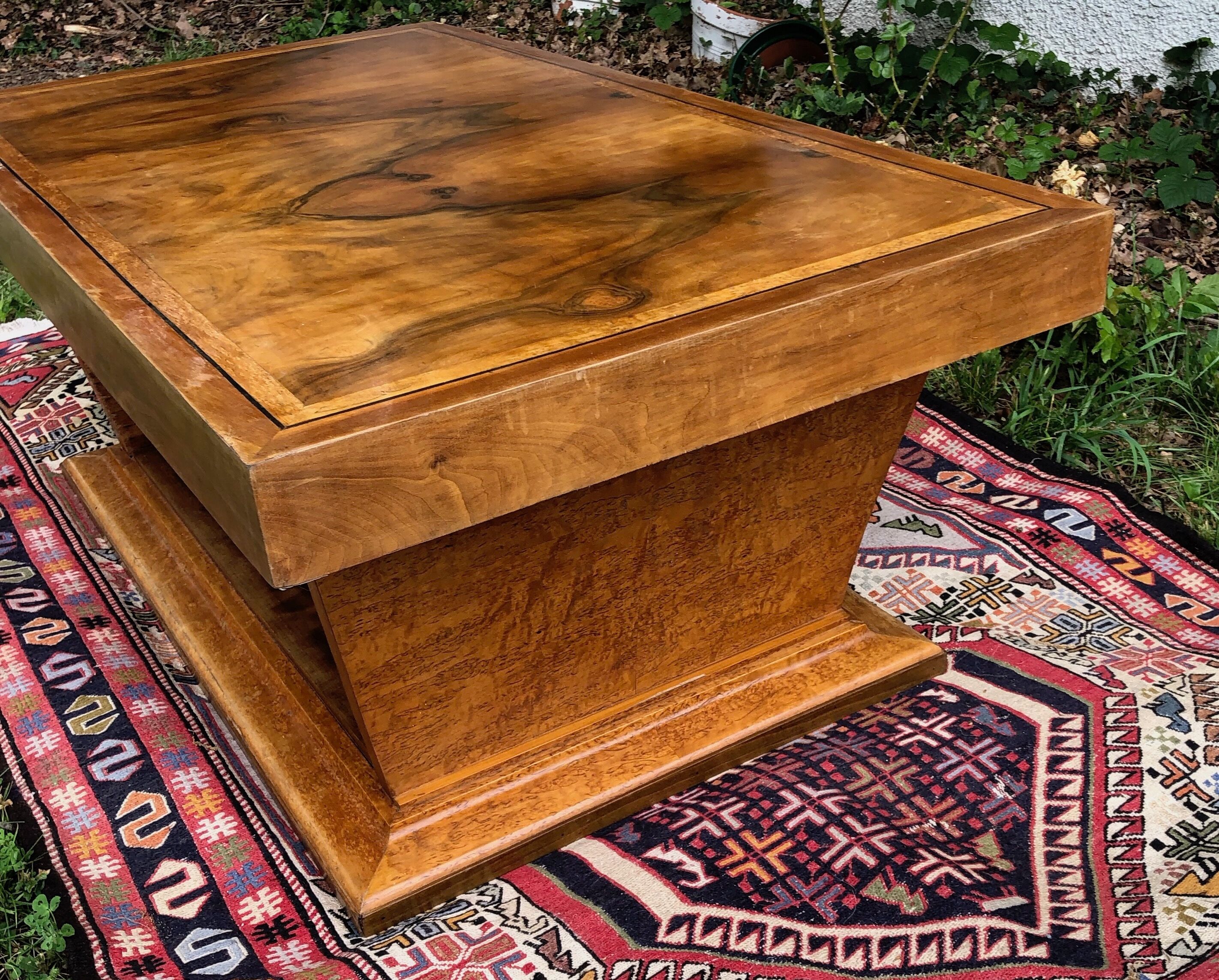 Rectangular coffee table art deco period