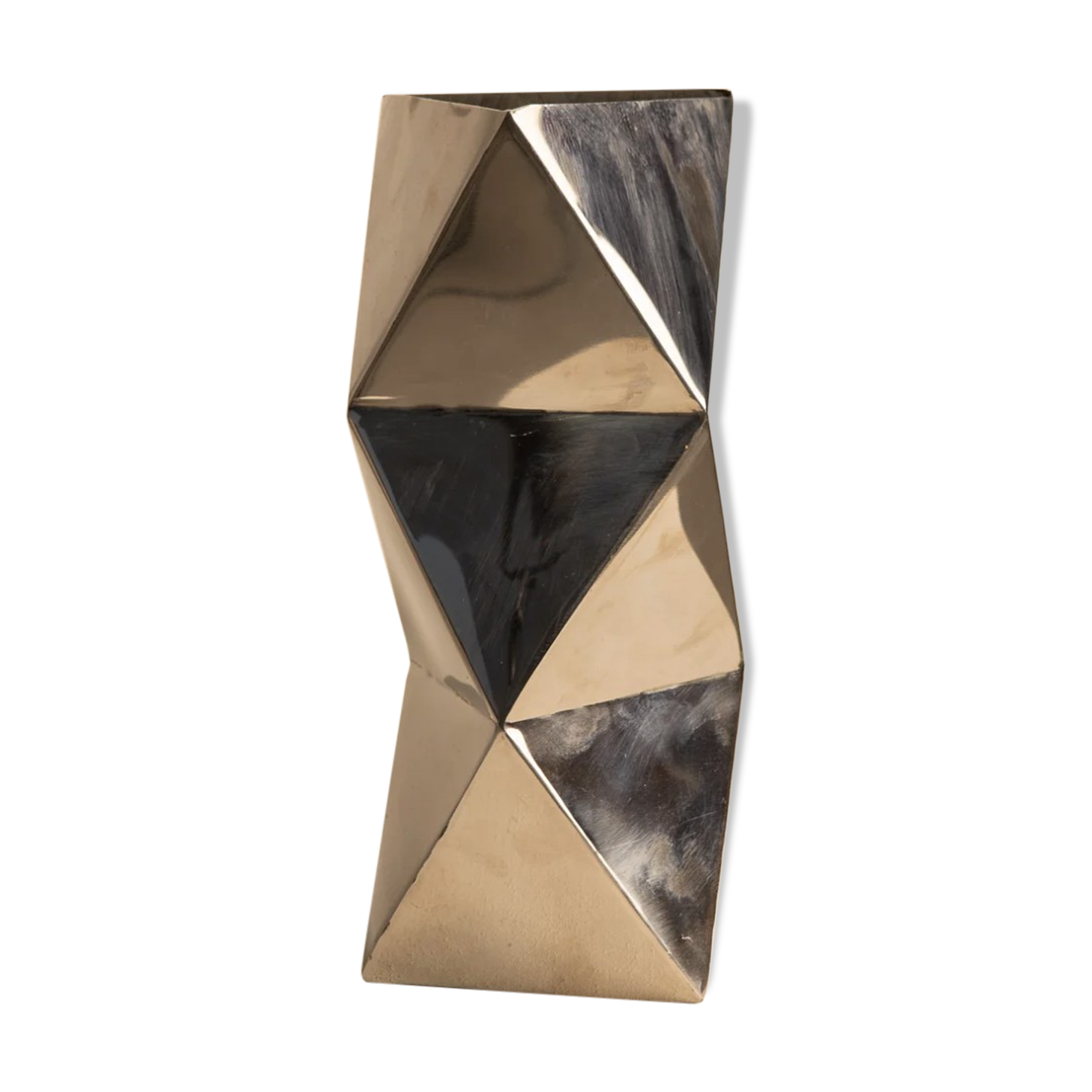 Vase "Origami" metal 70's