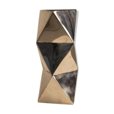 Vase "Origami" metal 70's