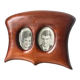 Antique  art nouveau mahogany double frame wood
