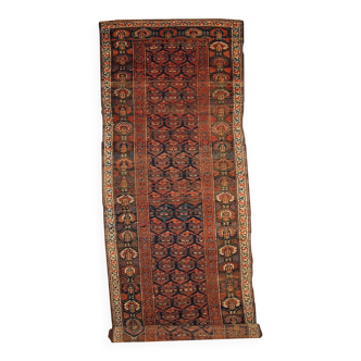 Handmade antique Persian Kurdish runner 100cm x 356cm 1900s