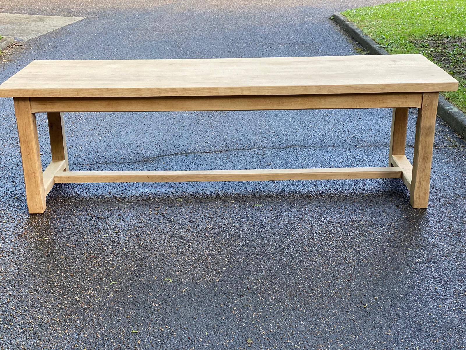 Solid oak farmhouse table 1990 250cm